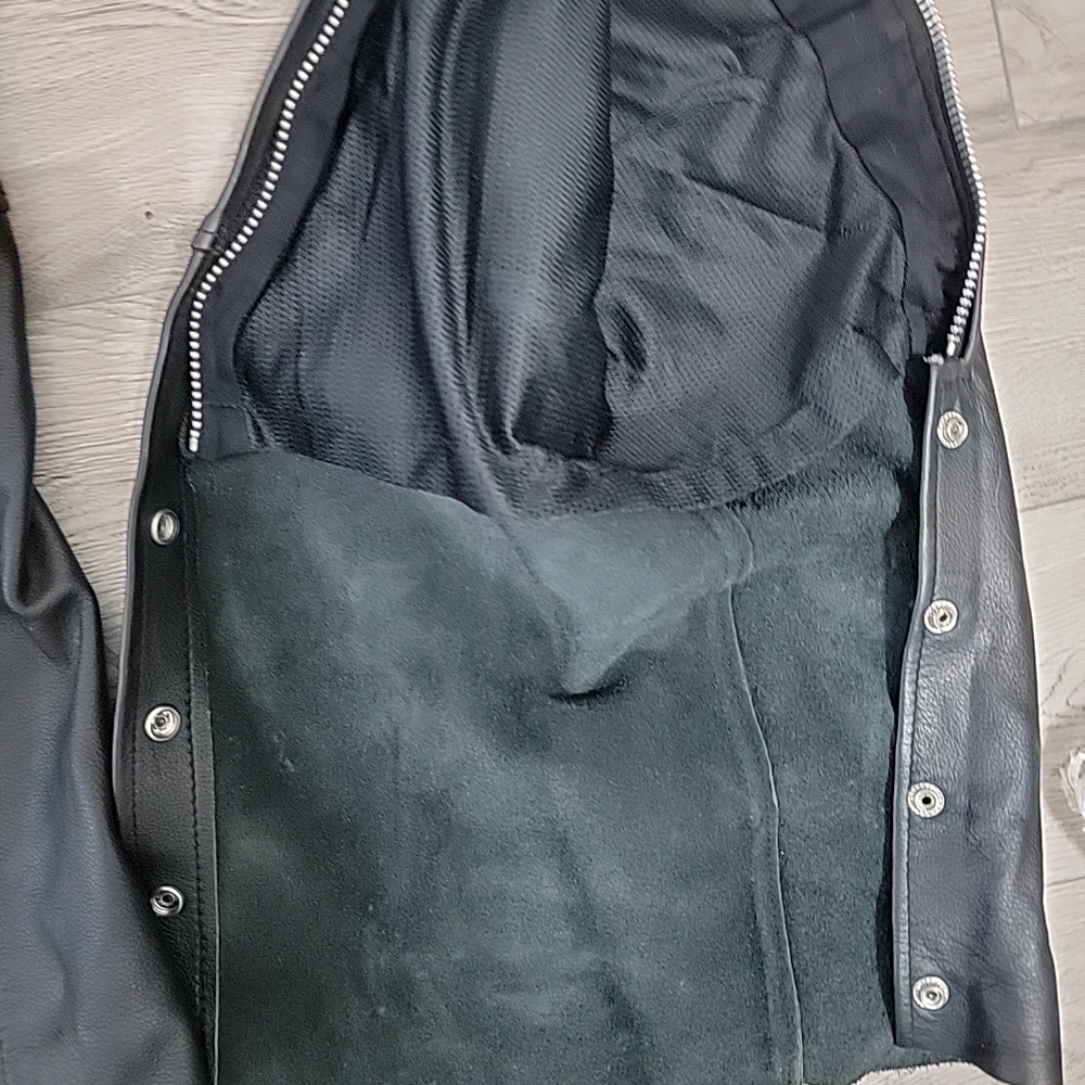 Street & Steel POLICE Motorcycle Jacket 40 & pants Chaps M Excellent condition - Picture 10 of 16